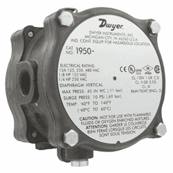 Picture of Dwyer differential pressure switch series 1950